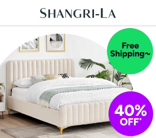 Shangri-La Victoria Bed Frame (Oatmeal, Double) Product Image