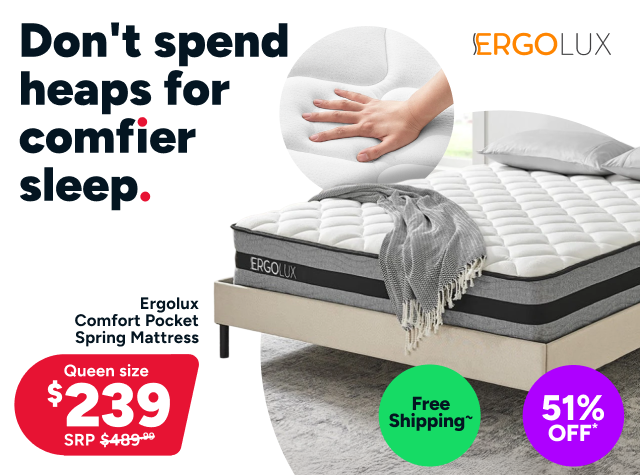 Ergolux Comfort Pocket Spring Mattress (Queen)