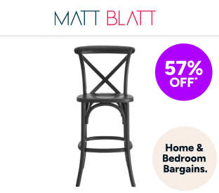 Matt Blatt Melrose Cross Back Counter Stool (Black Birch) Product Image