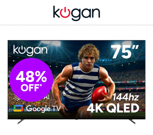 Kogan 75" QLED 4K 144Hz Smart AI Google TV Product Image