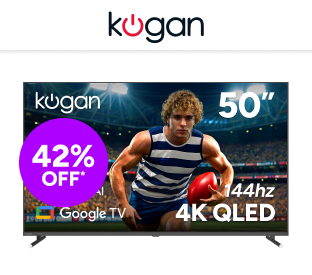 Kogan 50" QLED 4K 144Hz Smart AI Google TV Product Image