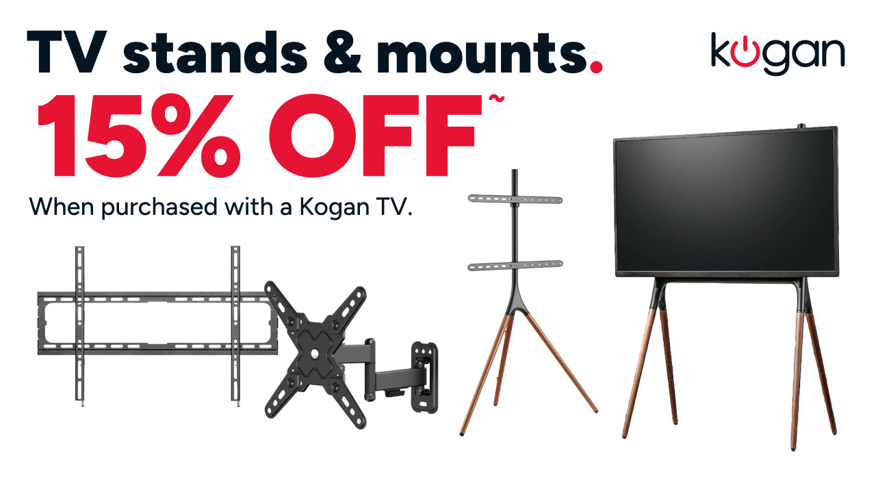 15% OFF selected TV Accessories when purchased with a Kogan TV