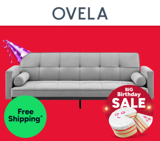 Ovela Billi Button Sofa Bed (Light Grey) Product Image