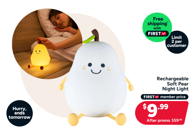 Rechargeable Soft Pear Night Light