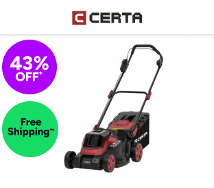 Certa PowerPlus 40V (2 x 20V) 38cm Brushless Lawn Mower Kit Product Image