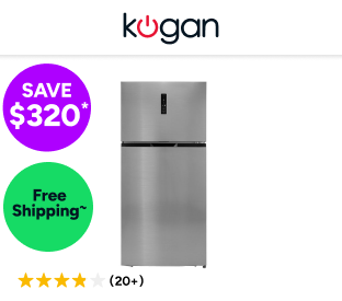 Kogan 480L Top Mount Fridge (Stainless Steel) Product Image