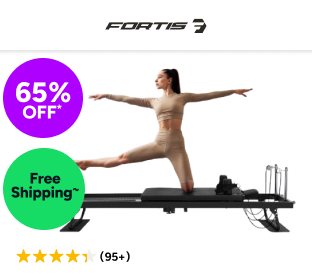 Fortis Foldable Pilates Reformer Machine Product Image