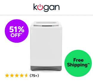 Kogan 12kg Top Load Washing Machine (White) Product Image