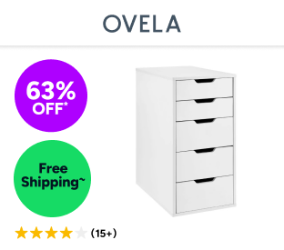 Ovela Alice Office Drawers (White) Product Image