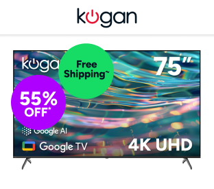 Kogan 75" LED 4K Smart AI Google TV Product Image
