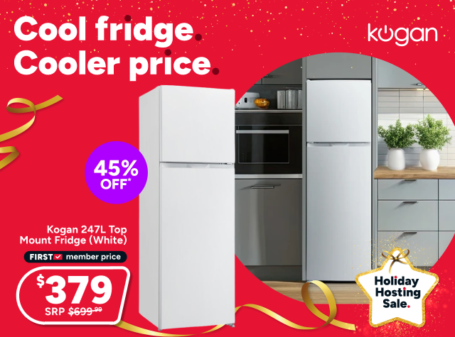 Kogan 247L Top Mount Fridge (White)