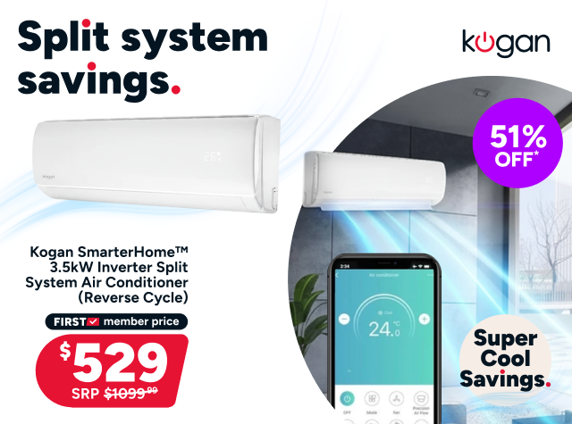 Kogan SmarterHome™ 3.5kW Inverter Split System Air Conditioner (Reverse Cycle)