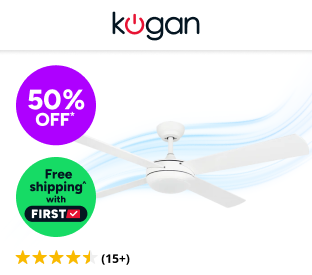 Kogan SmarterHome™ 132cm DC Motor Ceiling Fan with LED Light Product Image