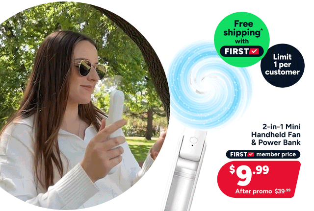 2-in-1 Mini Handheld Fan and Power Bank