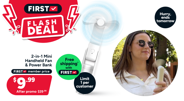 2-in-1 Mini Handheld Fan and Power Bank