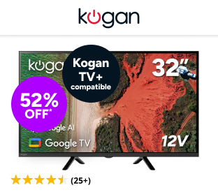 Kogan 32" LED Smart AI Google 12V TV Product Image