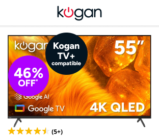 Kogan 55" QLED 4K Smart AI Google TV Product Image