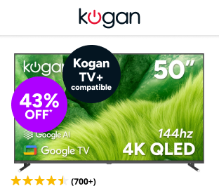 Kogan 50" QLED 4K 144Hz Smart AI Google TV Product Image