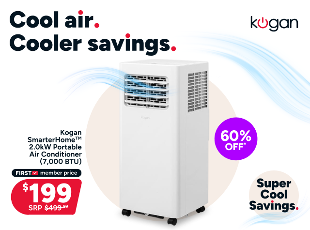 Kogan SmarterHome™ 2.0kW Portable Air Conditioner (7,000 BTU)
