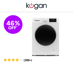 Kogan 8.5kg Front Load BLDC Inverter Washing Machine (White) Product Image
