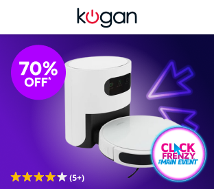 Kogan SmarterHome™ LX14 Laser Robot Vacuum Cleaner and Mop with Auto-Empty Dock (White) Product Image