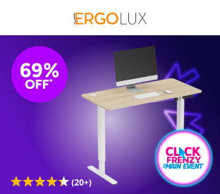 Ergolux Electric Standing Desk 120 x 60cm (Oak/White) Product Image