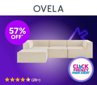Ovela Softly 3 Seater Compressed Modular Sofa with Ottoman (Cream) Product Image