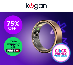 Kogan Aura Ti Smart Ring (Titanium, Rose Gold) Product Image
