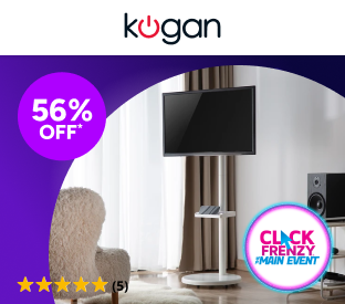 Kogan Portable TV Floor Stand for 17" - 43" TVs (White) Product Image