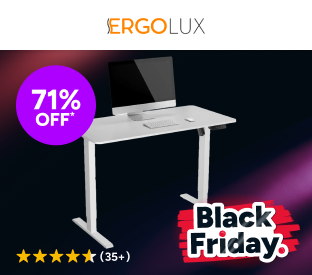 Ergolux Electric Standing Desk 120 x 60cm (White/White) Product Image