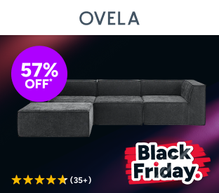 Ovela Softly 3 Seater Compressed Modular Sofa with Ottoman (Charcoal) Product Image