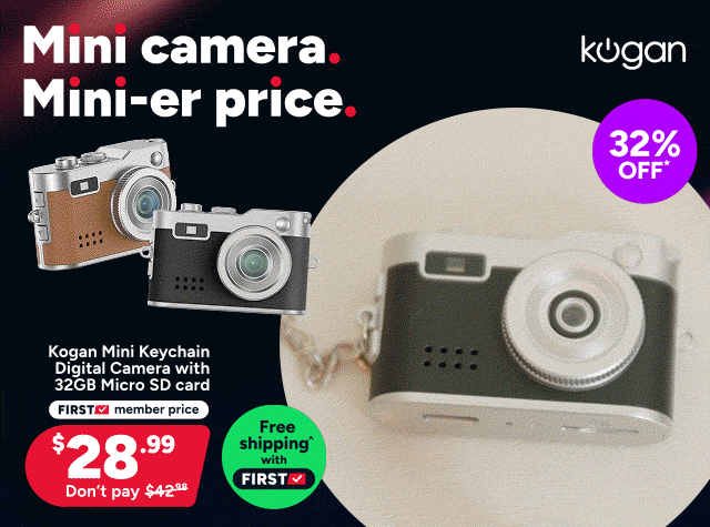 Kogan Mini Keychain Digital Camera with 32GB Micro SD Card