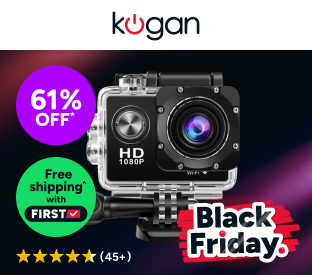 Kogan 1080P Wi-Fi Action Camera with Waterproof Case Product Image