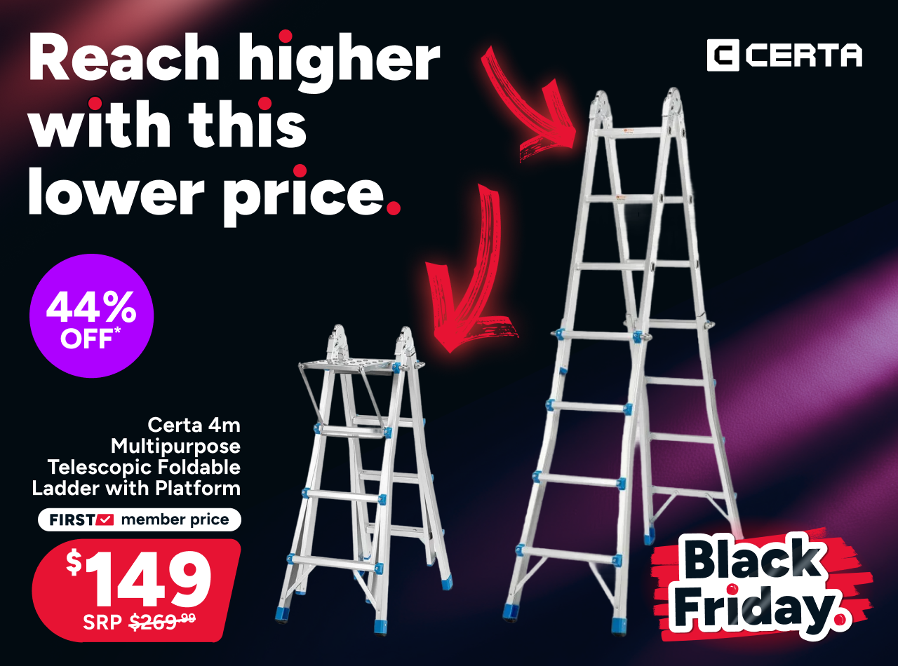 Certa 4m Multipurpose Telescopic Foldable Ladder with Platform