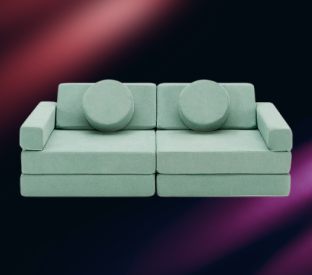 Ovela 14 Piece Modular Double Kids Play Sofa (Sage Green) Product Image