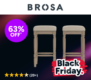 Set of 2 Brosa Clovis Counter Stools (French Beige, 65cm) Product Image
