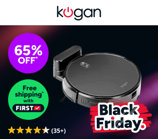 Kogan SmarterHome™ LX14 Laser Robot Vacuum Cleaner and Mop (Black) Product Image