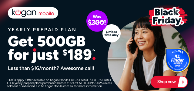 Kogan Mobile Black Friday - 500GB for $189~
