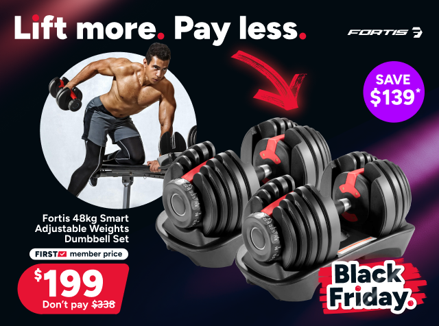 Fortis 48kg Smart Adjustable Weights Dumbbell Set