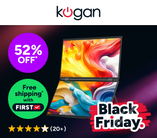Kogan XPRESSO 15.6" Full HD Stackable Dual Screen USB-C Portable Monitor (1920 x 1080) Product Image