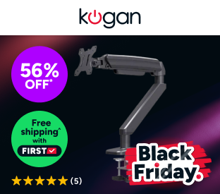 Kogan Heavy-Duty Full Motion Gas Spring Single Monitor Arm for 17"- 49" Monitors Product Image