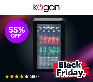 Kogan 93L Glass Door Bar Fridge Product Image
