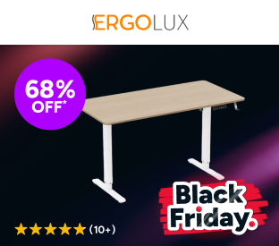 Ergolux Electric Standing Desk 140 x 70cm (Oak/White) Product Image
