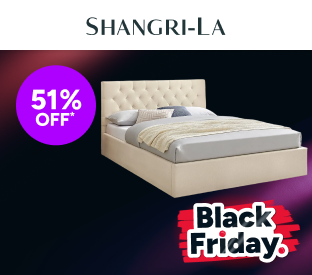 Shangri-La Newport Gas Lift Bed Frame (Natural Beige, Double) Product Image