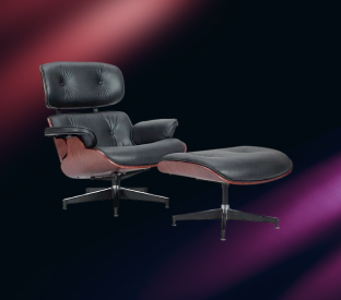Matt Blatt Eames Premium Replica Leather Lounge Chair and Ottoman Product Image
