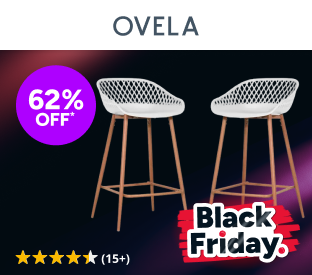 Set of 2 Ovela Leerdam Counter Stools (White) Product Image