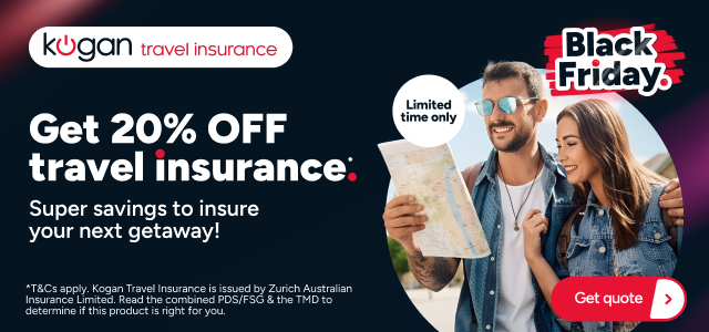 Kogan Travel Insurance Black Friday - 20% OFF ◇
