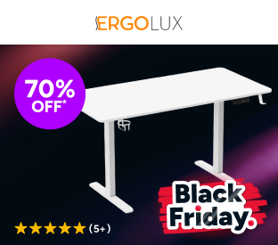 Ergolux Electric Dual Motor Standing Desk 140 x 70cm (White) Product Image