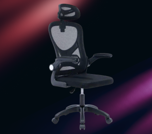 Ovela Student Mesh Office Chair with Head Rest (Black) Product Image