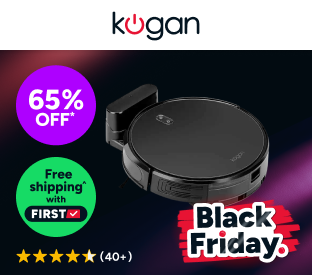 Kogan SmarterHome™ LX14 Laser Robot Vacuum Cleaner and Mop (Black) Product Image